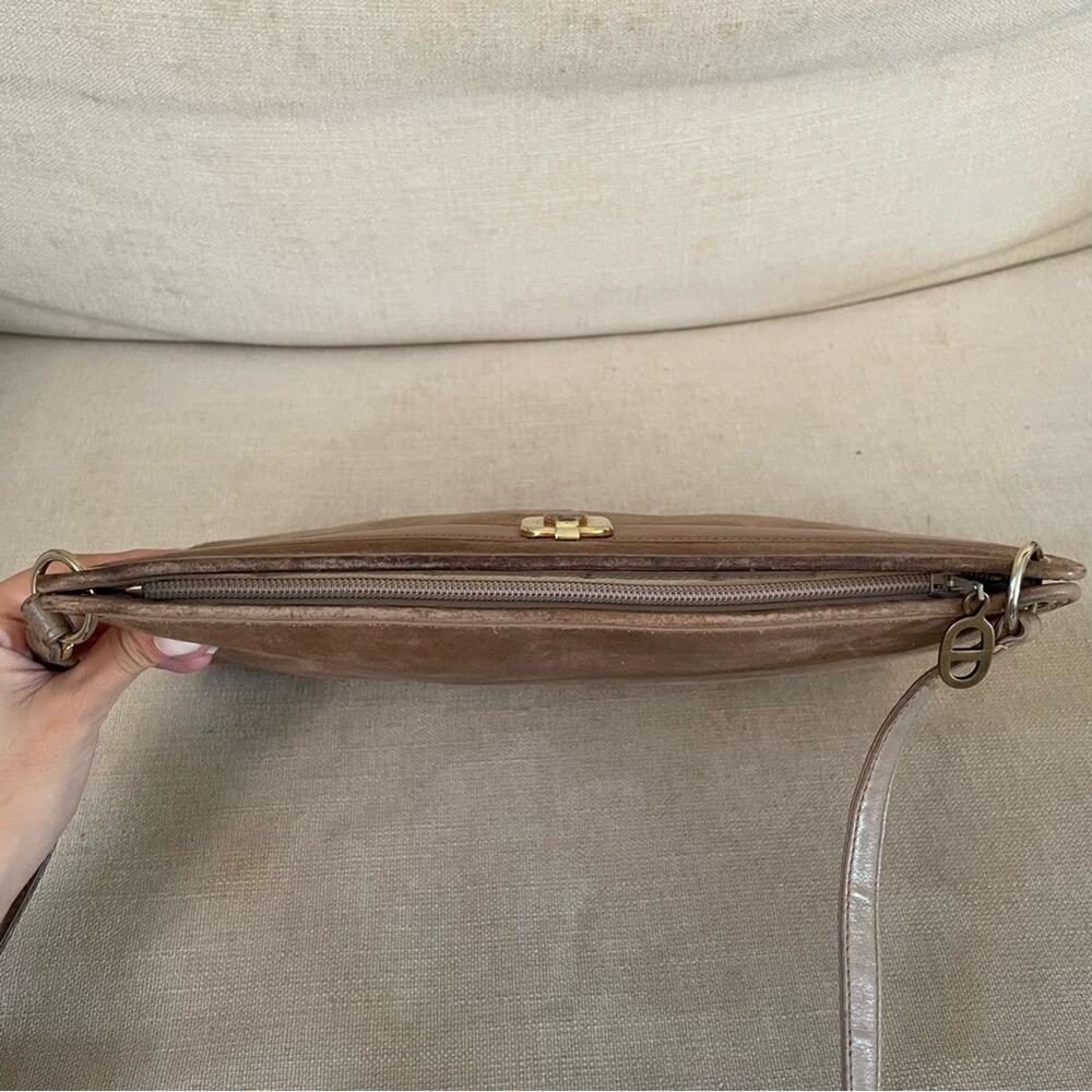 DIOR Christian Dior Taupe / Light Brown Suede Leather Shoulder Bag - Picture 7 of 16
